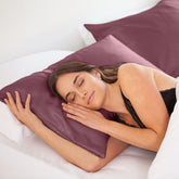 SILK PILLOW CASE TWIN PACK - SIZE: 51X76CM? - Malaga Wine-1927503853452922882